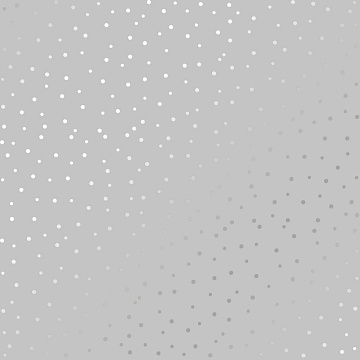 Sheet of single-sided paper embossed with silver foil, pattern Silver Drops Gray 12"x12" 