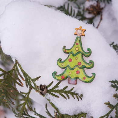 brooch blank for coloring, #004 - 2