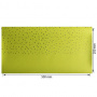 Piece of PU leather with gold stamping, pattern Golden Drops Light green, 50cm x 25cm - 0