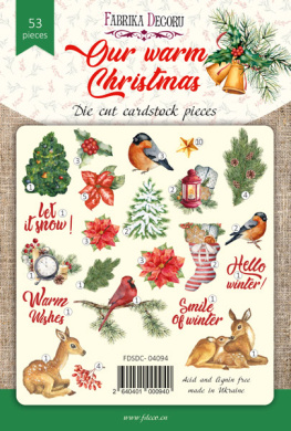 набор высечек, коллекция our warm christmas, 53 шт - 2 набор высечек, коллекция our warm christmas, 53 шт - 2