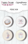 Set mit 4 Flair-Buttons zum Scrapbooking My little mousy girl #404