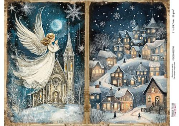 Decoupage card «Christmas Tale» #000791, 21cm x 29,7cm