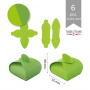 Бонбоньерка Сундучок - набор картонных заготовок для упаковки подарков, 6 шт, 60х60х55 мм