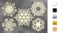 Chipboard embellishments set, "Snowflakes 4" #039