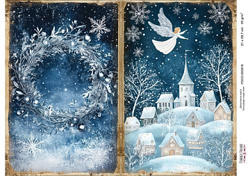 Decoupage card «Christmas Tale» #000818, 21cm x 29,7cm
