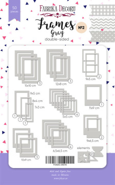 набор картонных фото рамок #2 gray 50 шт фабрика декору - 2 набор картонных фото рамок #2 gray 50 шт фабрика декору - 2