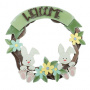DIY wooden coloring set, Easter wreath with bunnies and inscription "Welcome", #011 - 0
