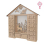 Advent calendar "Fairy house with figurines", for 25 days with volume numbers, LED light, DIY kit - 12