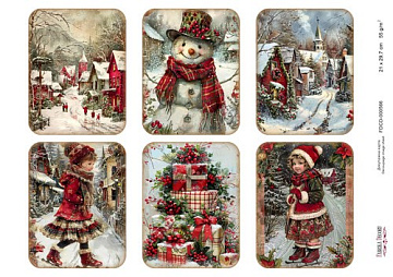 Decoupage-Karte #0566, 21cm x 29,7cm