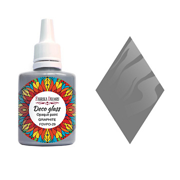 Deco Glass Opak Farbe, Graphit, 30ml