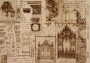 Kraft decoupage paper, 21x29,7cm, “Architecture”, #00117 Kraft decoupage paper, 21x29,7cm, “Architecture”, #00117