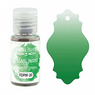 сухая краска magic paint изумрудно-зеленый 15мл фабрика декору