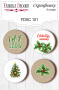 Set of 4pcs flair buttons for scrabooking #101