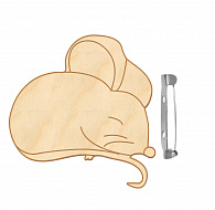 plywood brooch blank, #082