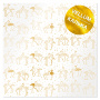 Arkusz kalki (vellum) ze złotym wzorem Złoty Flaming 29.7cm x 30.5cm 