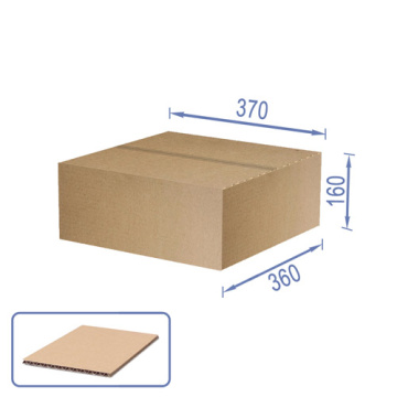 Cardboard box for packaging, 10 pcs set, 3 layers, brown, 370 х 360 х 160 mm - 2