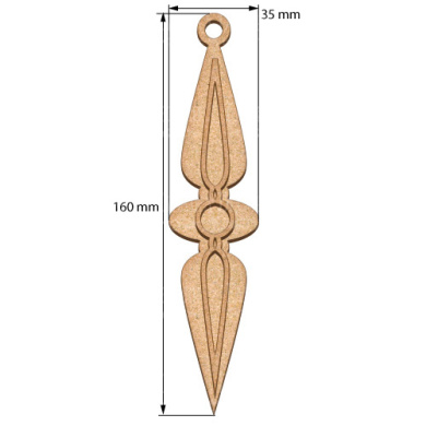 Blank for decoration New year tree toy 60, #493 - 2