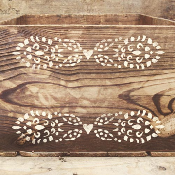 Stencil reusable, 15x20cm "Lace napkin with border", #356 - 2 Stencil reusable, 15x20cm "Lace napkin with border", #356 - 2