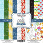 Double-sided scrapbooking paper set Cool school 12"x12", 10 sheets