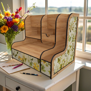 Desktop organizer for papers, stationery and writing supplies, With pictures #424 - 2