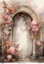 Decoupage card #0826, 29,7x42cm