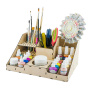 Sperrholz Schreibtisch Organizer für Pinsel, Marker, Farben und Paste