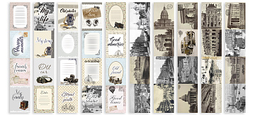 Set of stripes with pictures for decoration.  "Shabby Memory"