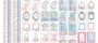 Double-sided scrapbooking paper set Shabby love 8"x8", 10 sheets - 11