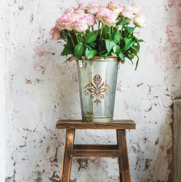 Stencil for decoration XL size (30*21cm),Iris pattern #113 - 2