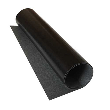 Piece of PU leather Glossy black, size 70cm x 25cm