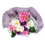 Bouquet of white and purple chrysanthemums with roses “Surprise” - 4