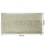 Stück PU-Leder zum Buchbinden mit Goldmuster Golden Clocks Beige, 50cm x 25cm