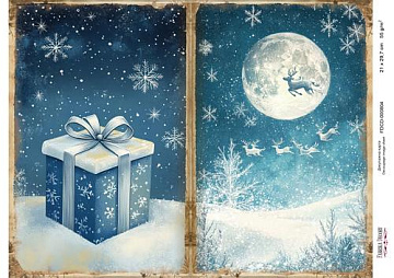 Decoupage card «Christmas Tale» #000804, 21cm x 29,7cm
