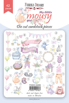 Set of die cuts My little mousy girl, 42 pcs - 2 Set of die cuts My little mousy girl, 42 pcs - 2