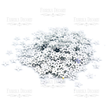 Sequins Stars, ancient silver, #111 - 2