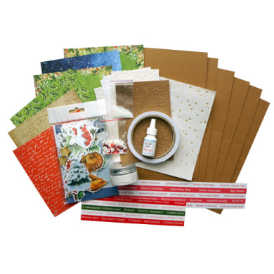 diy kit for making 6 greeting cards "hello winter", 12 cm x 15 cm - 2