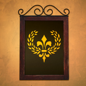 Stencil for decoration XL size (30*30cm), Vintage coat of arms #063 - 2