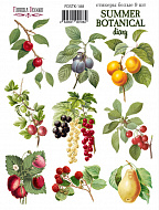 набор наклеек (стикеров) 9 шт summer botanical diary  #188