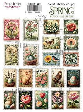 Set of stickers 20 pcs Spring Botanical story #388