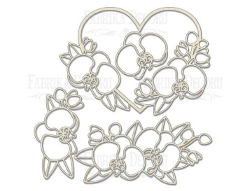 Megachipboard "Orchid in a heart" #016 - 2