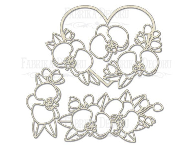 мегачипборд орхидея в сердце 30x30 см #016  - 2