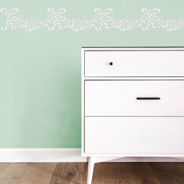 Stencil for decoration XL size (30*30cm), Roses with ribbon #022 - 2