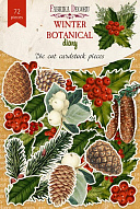 Set of die cuts Winter botanical diary, 72 pcs