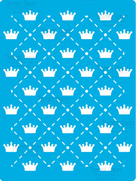Bastelschablone 15x20cm "Crown Background" #166