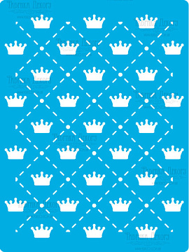 Stencil for crafts 15x20cm "Crown Background" #166