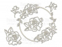 Мегачипборд Круглая рамка с розами 30x30 см #006
