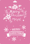 Stencil for decoration XL size (21*30cm), Merry Christmas #234