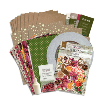 greeting cards diy kit, "botany winter", 10 cm x 15 cm - 2