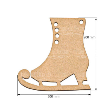  Art board Ice skate 20х20 cm - 2