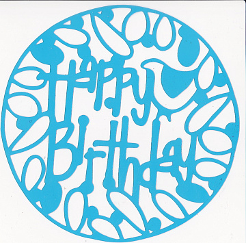 Stencil for crafts 14x14cm "Happy birthday" #050